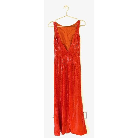 Moschino Cheap And Chic Women's Dress Orange Sequin Made in Italy Size 4 - Picture 13 of 13
